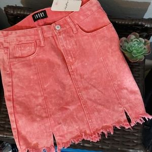 Ivory Whiskey Darling high waist pink stone wash S